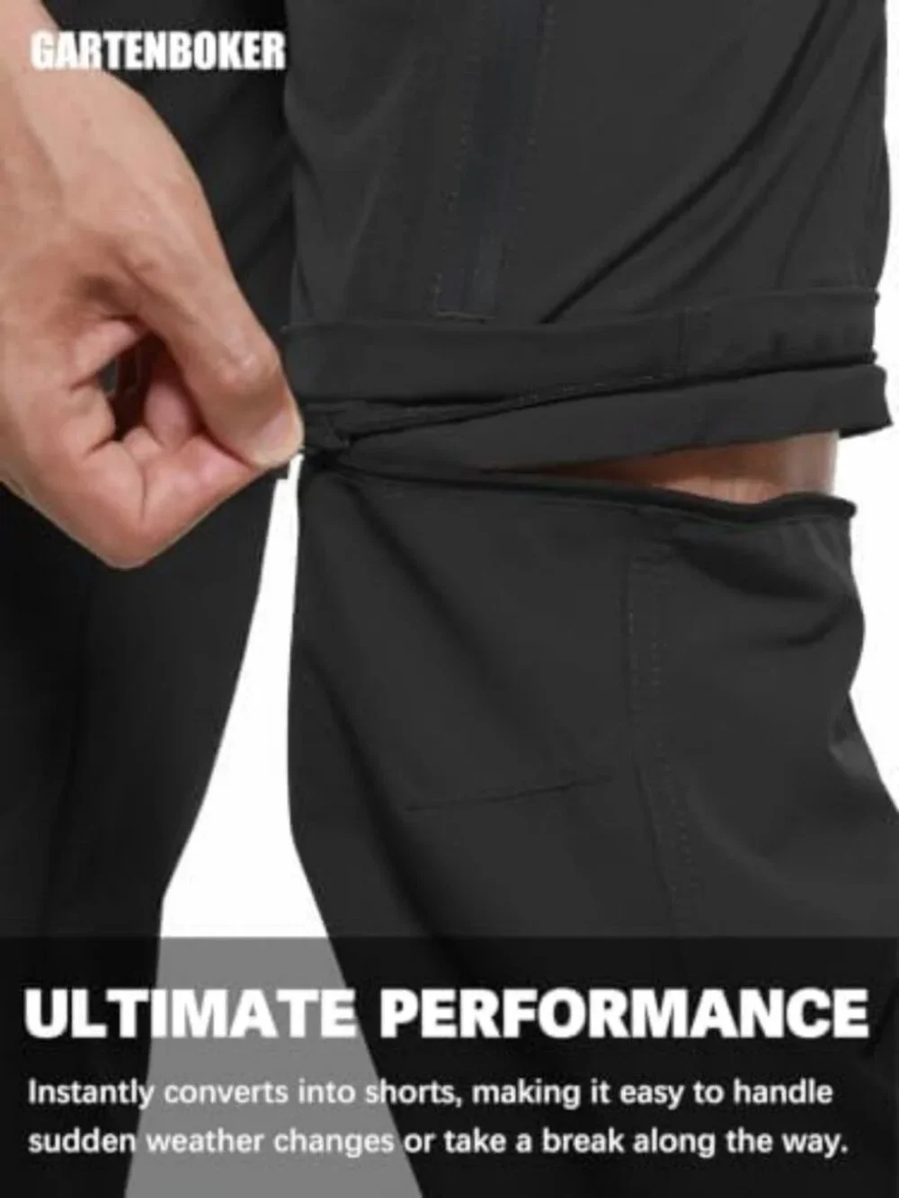 Lightweight Quick-Dry Waterproof Men's Convertible Hiking & Fishing Cargo Pants